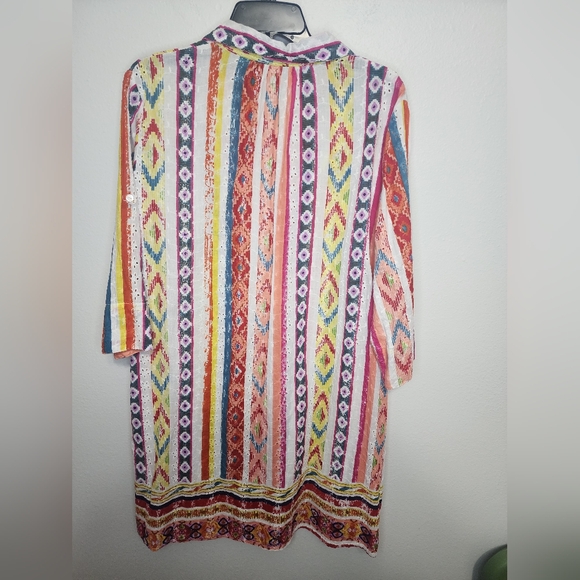 Colori di mare embroidered floral boho beaded tunic - Picture 5 of 5